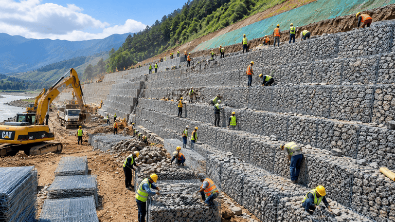 Gabion wall
